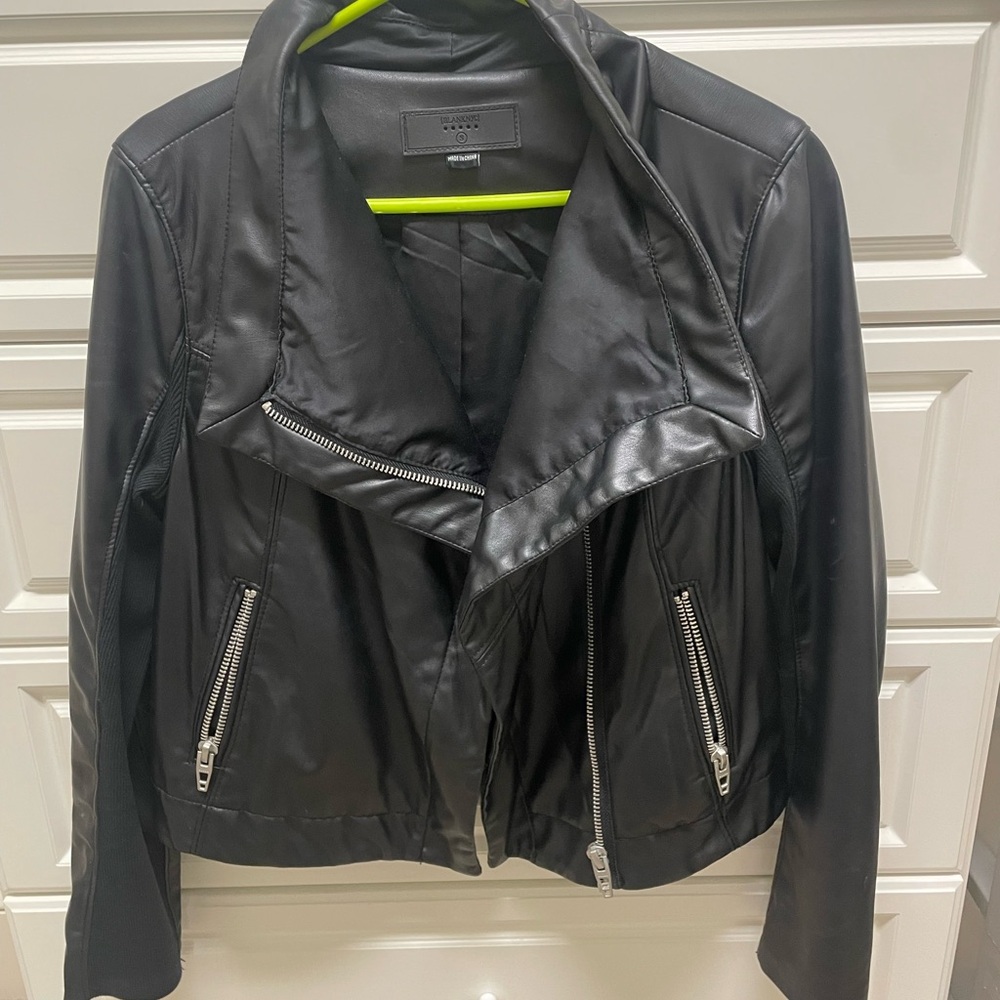 Blank NYC Black Leather Motorcycle Jacket